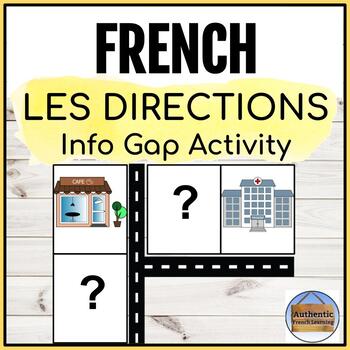 Preview of French Info Gap Directions Activity - Les directions