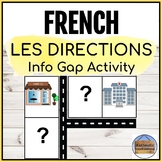 French Info Gap Directions Activity - Les directions
