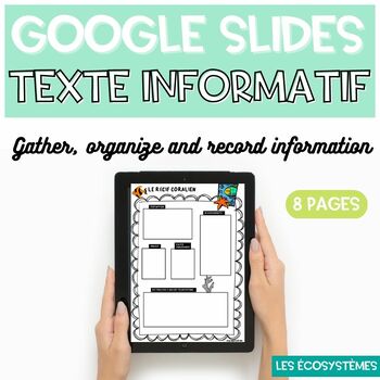 Preview of French Informative text Ecosystems GOOGLE SLIDES | Ecosystèmes Texte informatif