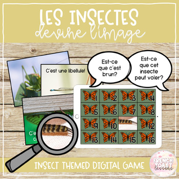 Preview of French Insects Guess the Image Digital Game | Les animaux
