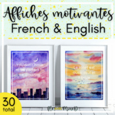 French Inspirational Quote Posters | French Classroom Decor