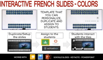 Preview of French Interactive Activity - Colors