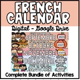 French Digital Calendar BUNDLE | Calendrier | Google Slides