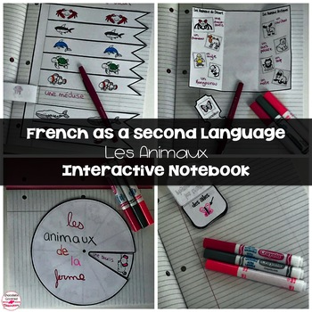 Preview of French Interactive Notebook - Animals