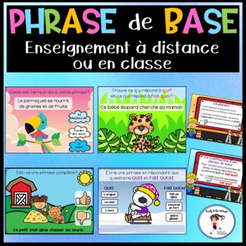 Preview of French Interactive Slideshow | Diaporama/jeu interactif Phrase de base