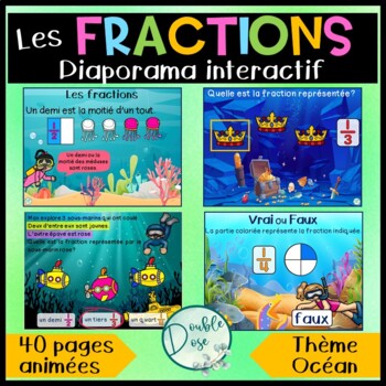 Preview of French Interactive Slideshow - Fractions | Diaporama/jeu interactif - Fractions