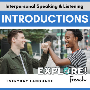 Preview of French | Introductions & Greetings: EDITABLE Engaging, Low-Prep Activity Cards