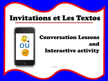 Preview of French Invitations and Texting Mini Unit