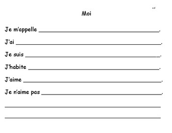 French Je Me Presente Writing Outline By La Vie En Francais Tpt