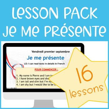 Preview of French 'Je me présente' Unit Plan - Full Teaching Kit with EPI Method