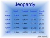 French Jeopardy Information Question Practice