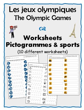 Preview of French – Jeux Olympiques / Olympic Games  - 10 Worksheets - Pictograms & sports