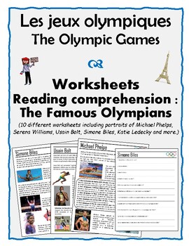 Preview of French – Jeux Olympiques / Olympic Games  - Reading Comprehension-The Olympians