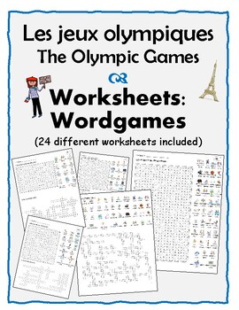 Preview of French – Jeux Olympiques/Olympic Games(Summer&Winter) - 24 Worksheets -Wordgames