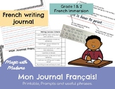 French Journal- Set-up, printable pages and writing prompts.