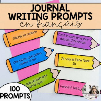 Preview of French Journal Writing Prompts (over 100 prompts!)