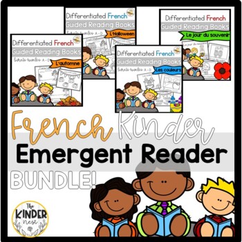 Preview of French Kinder Emergent Reader BUNDLE: Fall