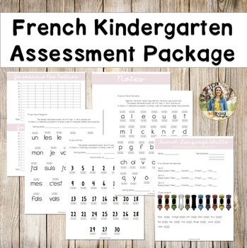 Preview of Year-Long French Kindergarten Assessment Package