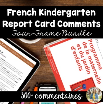 Preview of French Kindergarten Report Card Comments BUNDLE