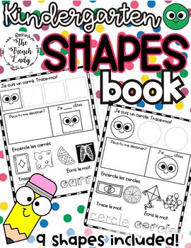Preview of French Kindergarten SHAPES Workbook - Learning Pages - LES FORMES