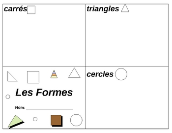 Preview of French Kindergarten Shape Book