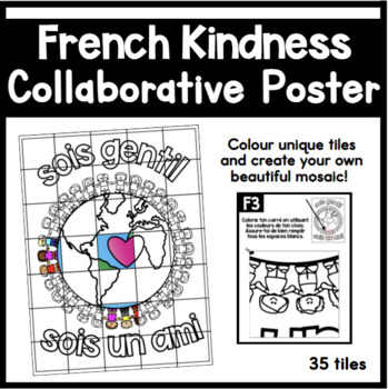 Preview of French Kindness Collaborative Poster - La gentillesse (Inclusivity, Love, Pride)