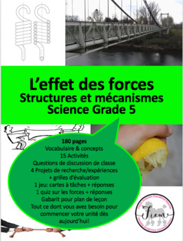 Preview of French: L'effet des forces, Gr.5, Sciences, 180 slides
