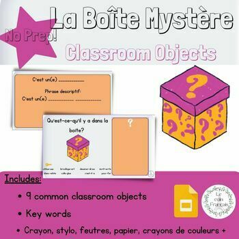 French La Boite Mystere, Mystery Box Question Game, La Rentree
