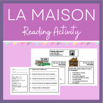Preview of French La Maison - Lecture/Reading