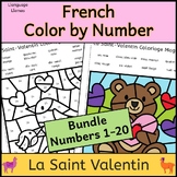 French La Saint-Valentin Color by Number and Teen Number B