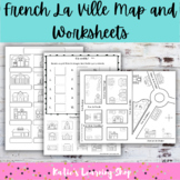 French La Ville Map and Worksheets