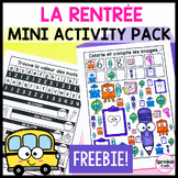 French La rentrée Mini Activity Pack | French Back to Scho