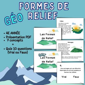 Preview of Landforms French Resource for 4th Grade