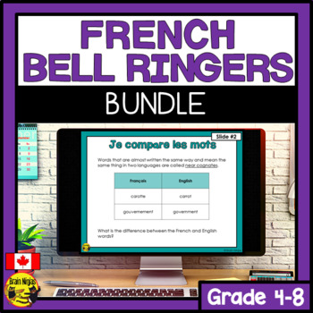 Preview of French Language Bell Ringers | BUNDLE | FRENCH