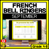 French Language Bell Ringers | septembre | FRENCH