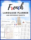 French Language and Study Planner + Reference Sheets / Templates
