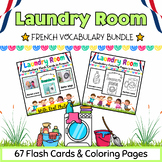 French Laundry Room Coloring Pages & Flash Cards BUNDLE fo