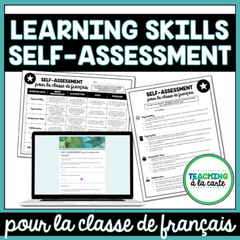 Preview of French Learning Skills Self-Assessment and Reflection