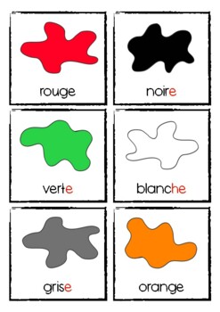 French - Les Couleurs - Colours Worksheets and Flashcards by MuzMade