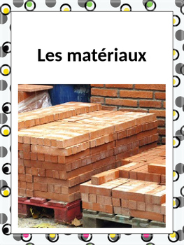 Preview of French: Les matériaux, Cartes éclairs, Primaire & Junior