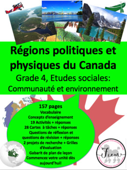 Preview of French: "Les régions physiographiques et politiques du Canada", 157 pages