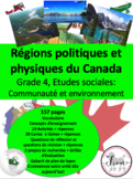 French: "Les régions physiographiques et politiques du Can