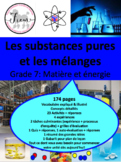 French: "Les substances pures et les mélanges", Sciences, 