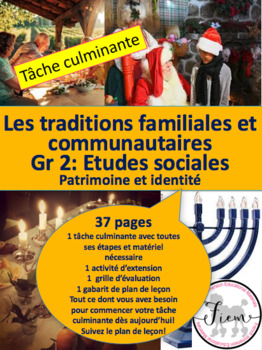 Preview of French: Les traditions familiales et communautaires, Gr.2, 37 slides