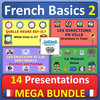 Preview of French Lesson Presentations Interactive Activities and Word Walls MEGA BUNDLE 2