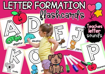 Preview of French Letter Formation Flashcards - Learning Letters - Trace & Wipe Letters