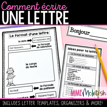 Preview of French Letter Writing/Comment écrire une lettre