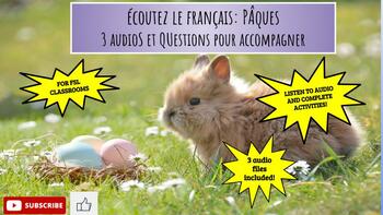Preview of French Listening Activities: Pâques (Easter) 3 audio files + Activities