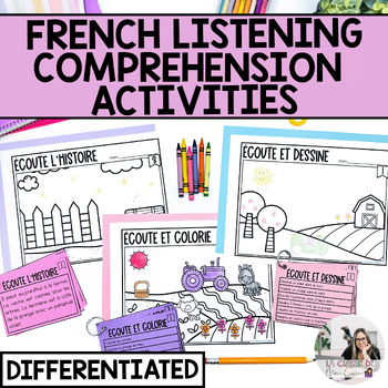 Preview of French Listening Activities for Primary Students - Activités de compréhension