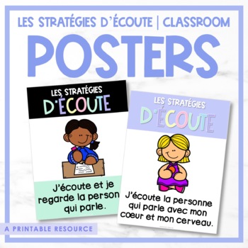 Preview of French Listening Strategies Posters | Les stratégies d'écoute